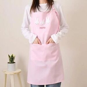 Miffy Chenille Embroidery Apron Pink Dick Bruna From Japan Kawaii NWT